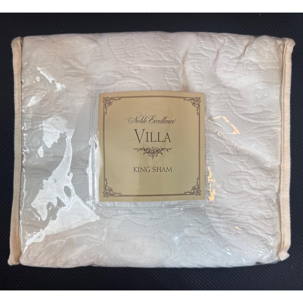Noble Excellence‎ Villa San Marino Ivory King Sham New Old Stock RN#58909 - FLAW